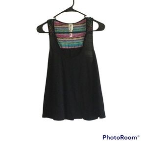 Ransom Top With Crochet Back Size Medium
